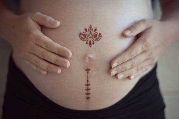 Belly Mehendi Designs