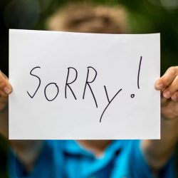 saying sorry